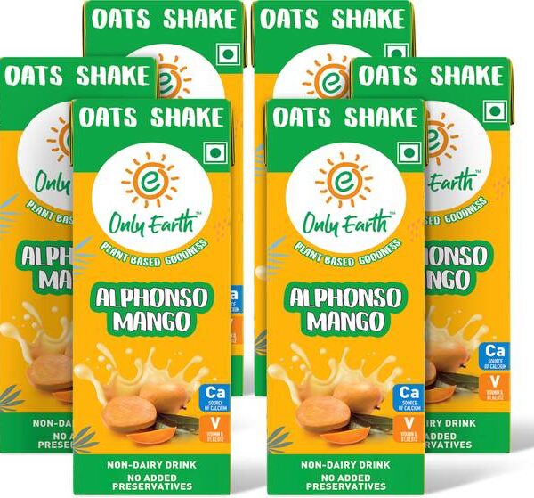 Only Earth Oats Shake Alphonso Mango Plant-based With C...