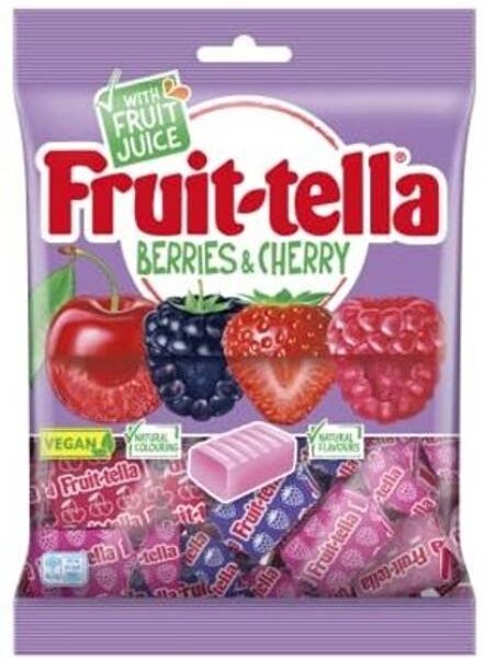 Fruit-tella Fruit Juice Berries & Cherry Chew Candy Ber...
