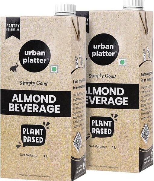 urban platter Unsweetened Almond Milk,1 Litre [Pack of ...