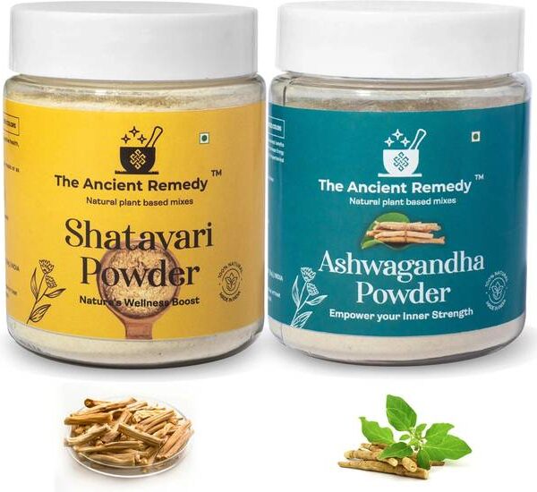 THE ANCIENT REMEDY Combo of Pure Ashwagandha and Shatav...
