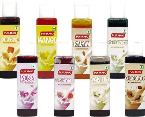 PURAMIO Milk Shake Mix |Soft Drink, (Pack of 8 Flavour)...