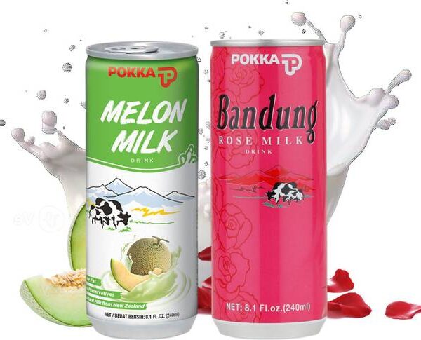 Pokka Bandung Rose Milk & Melon Milk Combo 480ml