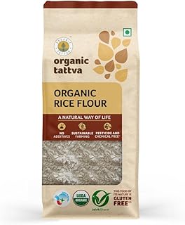Organic Tattva - Organic Rice Flour 500 Gram | Vegan and Gluten Free | NO Additives and NO Preservatives