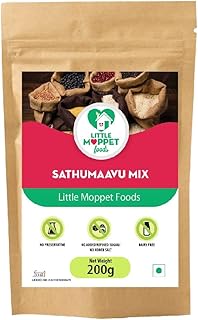 Little Moppet Foods Sathumaavu Mix- 200g | No Additives and Preservatives | Free from Added Salt and Sugar | Made with 13 Ingredients |