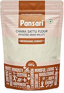 Pansari Roasted Chana Flour 500gm – High Protein, High Fiber, Low Sodium, Cholesterol-Free, Gluten-Free| For Healthy & Energetic Life