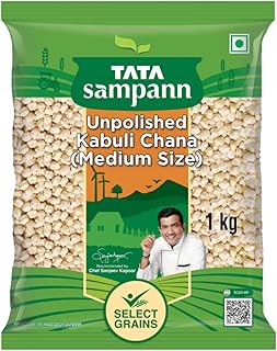 Tata Sampann Unpolished Kabuli Chana, 1 kg, (Medium Size)