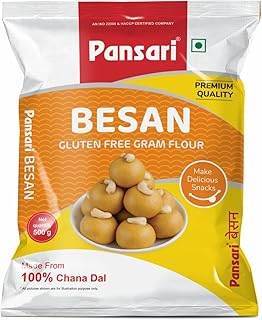 Pansari Chana Dal Besan 1 KG| Pure Quality Chana Dal Gram Flour | Protein-Rich & Gluten-Free | Ideal for Snacks, Sweets & Cooking | Stone-Ground Chana Dal Atta
