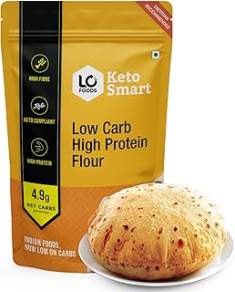 Lo! Low Carb Delights - High Protein Flour | 8 Gms of Protein Per Roti | Low Carb Atta | Lab Tested Low Carb Flour for Diet Food - 1 Kg