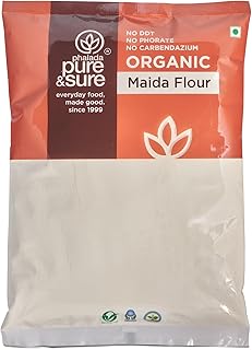 Pure & Sure Organic Maida 1 Kg (Pack of 1)| 100% Natural Whole Wheat Maida Flour | No Preservatives & No Additives | Rich in Taste