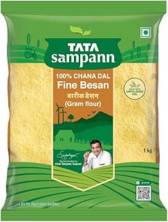 Tata Sampann 100% Chana Dal Fine Besan, Gram Flour, 1 Kg