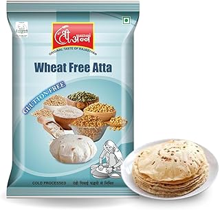 Rajasthani Shree Ann 1kg Wheat Free Atta | Moong, Black Chana, Rice, Juwar, Soyabean | Glutton Free, Healthy and Tasty Atta | High Dietary Fiber for Easy Digestion atta 1kg | Daibetes ata | Sugar free ata | Good for health (Pack of 1)