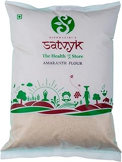 S Siddhagiri's SATVYK THE HEALTH re STORE Amaranth Flour - (500gm) - Stoneground Rajgira Atta | Gluten-Free | Vrat - Upwas ka Rajgeera Atta | Fresh Amaranthus Flour