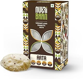 Nutribarn Keto Atta Diabetic friendly Keto Flour, 500g, 1.4 net carbs per roti,Low GI Flour with high fiber and low GI, Extremely low carb atta for diets, Sugar care atta for diabetic