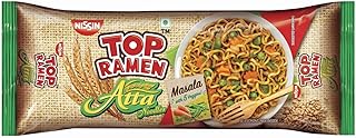 Top Ramen Atta Masala Noodles| Instant noodles with a peppery seasoning mix| Healthy and wholesome packed with the goodness of whole wheat flour|Rich source of Fibre | An ideal savoury to satiate hunger pangs in a jiffy, 280g.