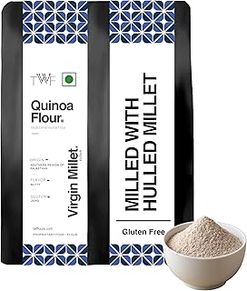 TWF Virgin Quinoa Flour 1kg pack | Quinoa Atta | Stone Ground | Gluten-Free Atta | High Protein & Fiber | Complete Plant-Based Protein | Supports Gut Health, Immunity & Weight Management | Superfood Flour | No Additives or Preservatives