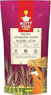Nutty Yogi Gluten Free Amaranth Flour | Rajgira Atta | Grain Free | Fast Friendly Atta - 400gm