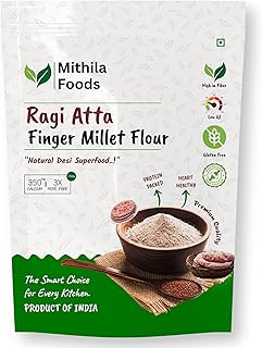 MITHILA FOODS 1 kg Ragi Atta | Gluten-Free Finger Millet Flour | High Fibre & Protein | Soft Rotis | Nachni/Kelvaragu Atta | Authentic Traditional Flavor from Gumla, Jharkhand - India's Ragi Capital