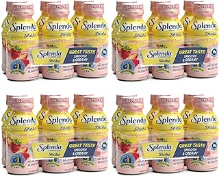 SPLENDA Diabetes Care Shakes - Meal Replacement Shake, Strawberry Cream, 8 Fl Oz (Pack of 24)