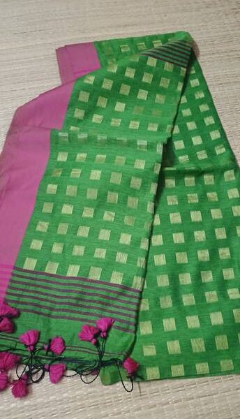 Self Design Handloom Pure Cotton Saree