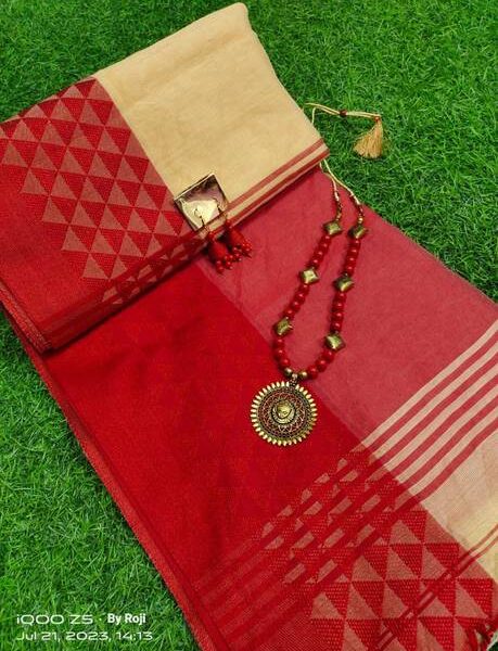 Woven Handloom Cotton Silk Saree