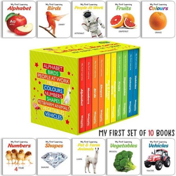 Majestic My First Library - boxset of 10 board books to...