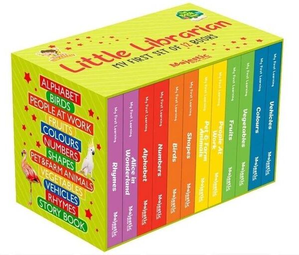My First Learning Little Library, Set Of 12 Board Books...