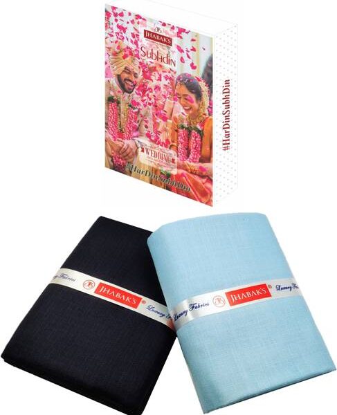 Unstitched Cotton Blend Shirt & Trouser Fabric Solid