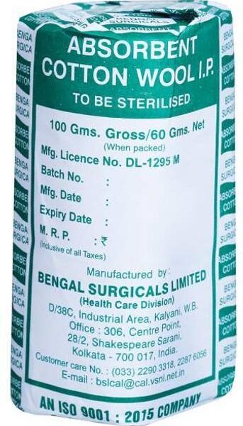 BENGAL SURGICALS Cotton Wool Absorbent (B.S) Green Gros...