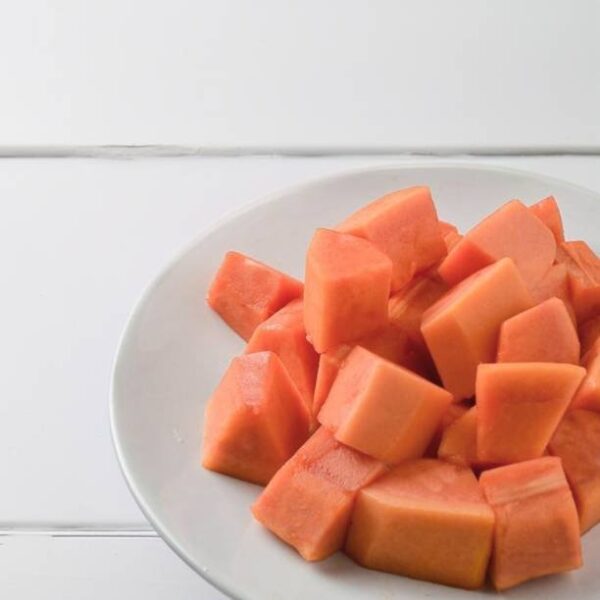 Papaya Cubes Cut