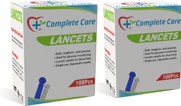 Complete Care Safety Lancets, Sterile, Single-Use Blood...